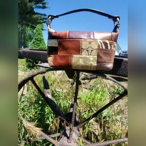 Coach vintage leather patchwork small handbag